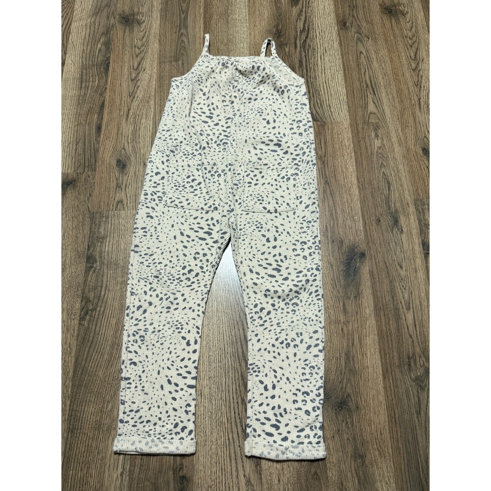 Grayson Mini Romper, Toddler Girls Size 5T, Cream Grey, Romper Tank Top Pants